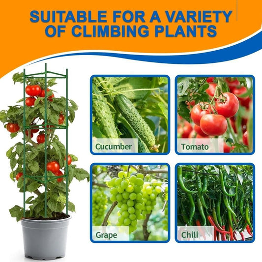 Plants Trellis Support with Plastic Coated Steel Anti-Slip for Climbing Vines, Flowers and Vegetables